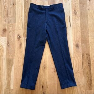 Paul Fredrick Wool/Cashmere Dark Blue Dress Pants - Size 34